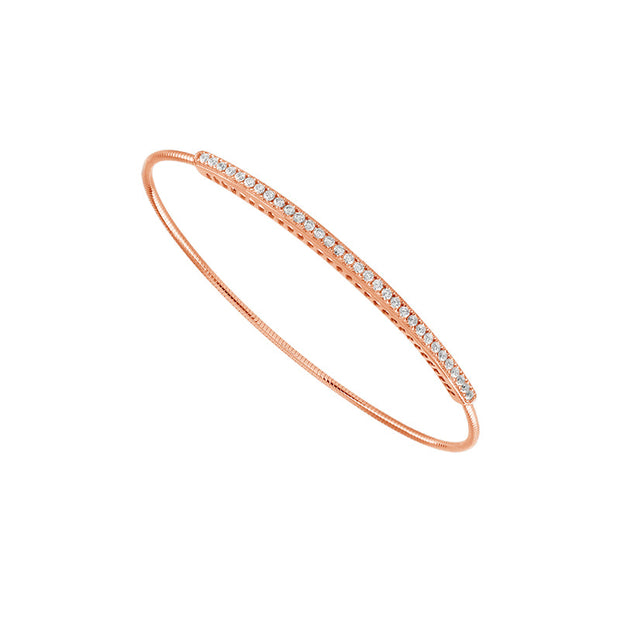 14K Rose Gold 1/2 CTW Diamond Bangle