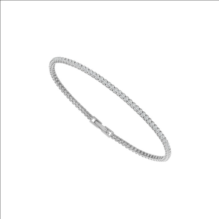 14K White Gold 3/4 ctw Round Diamond Bracelet – Paramount Jewelers