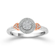 10K White Gold 0.25 CTW Diamond Round Promise Ring