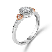 10K Two Tone 0.25 CTW Diamond Round Promise Ring