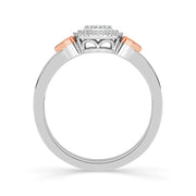 10K Two Tone 0.25 CTW Diamond Round Promise Ring