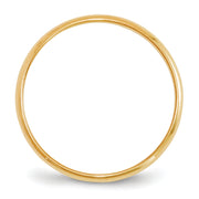 14KY 2mm LTW Half Round Band Size 8