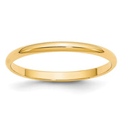 14KY 2mm LTW Half Round Band Size 8
