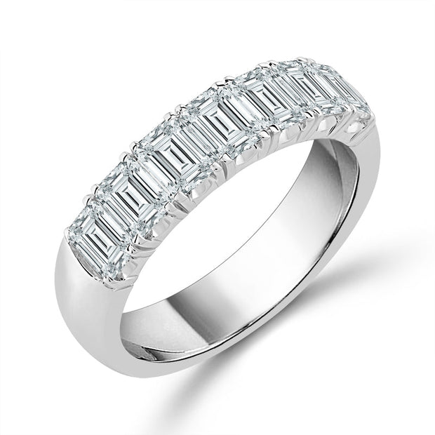 14K White Gold 1.63 CTW BAGUETTE ANNIVERSARY BAND