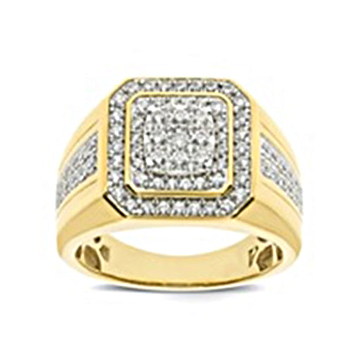 10K Yellow Gold 1.00 Ctw DIAMOND MEN'S RING