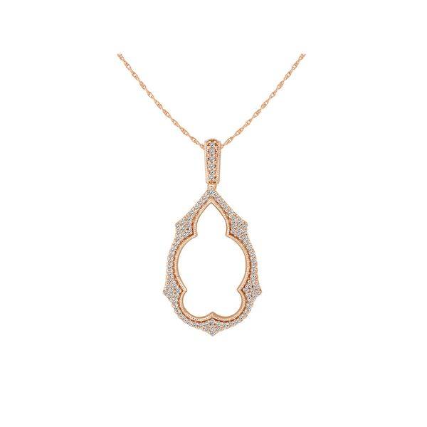 14K Rose Gold 0.25 CTW Geometric Diamond Pendant