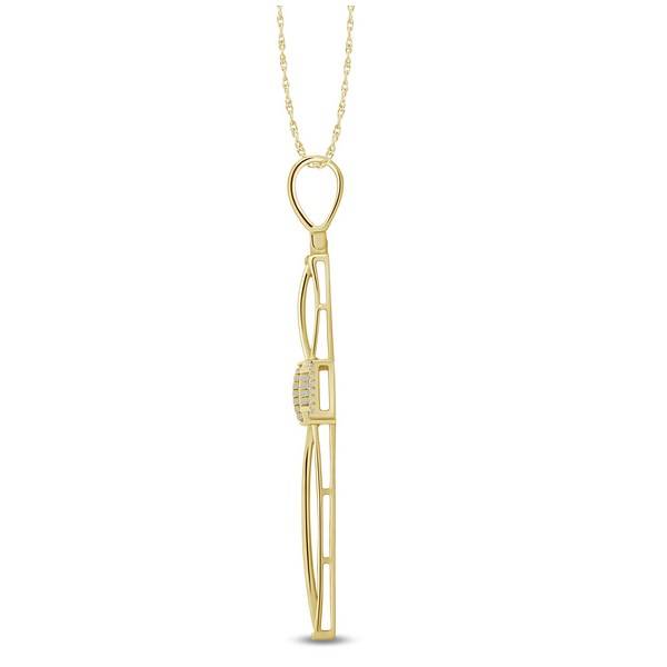 10K Yellow Gold 1.15 CTW CROSS PENDANT