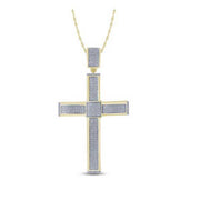 10K Yellow Gold 1.15 CTW CROSS PENDANT