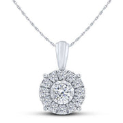 10K WHITE GOLD 0.12 CTW Diamond PENDANT