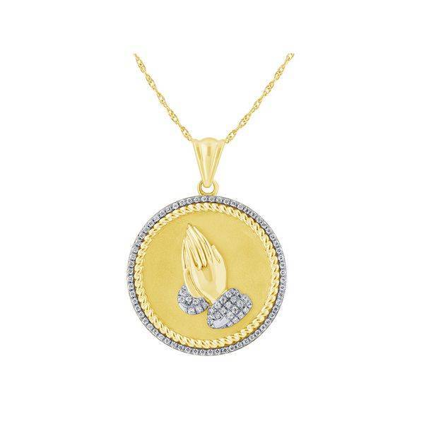 14K Yellow Gold 0.33 CTW Religious Pendant