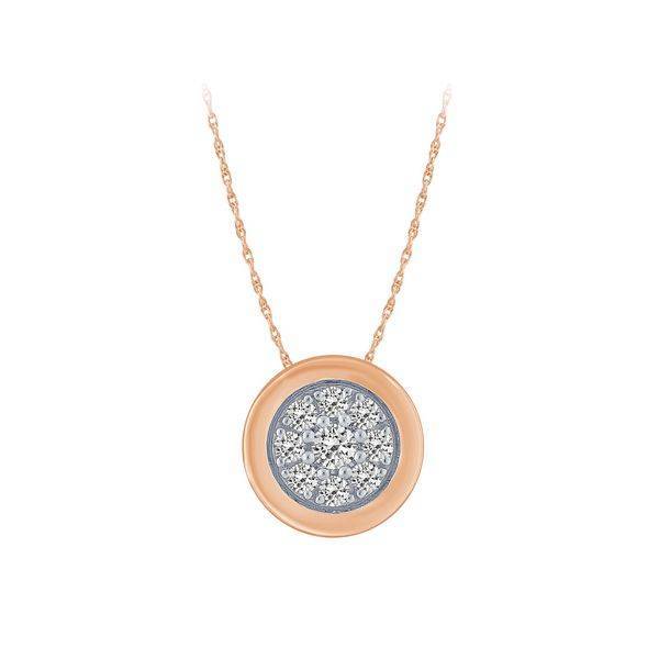10K ROSE GOLD 0.33 CTW Diamond CIRCLE Pendant