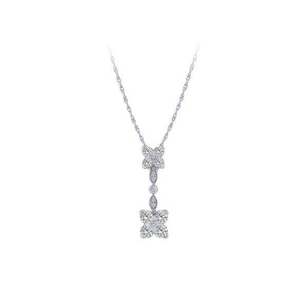 14K WHITE GOLD 0.50 CTW Diamond Butterfly Pendant