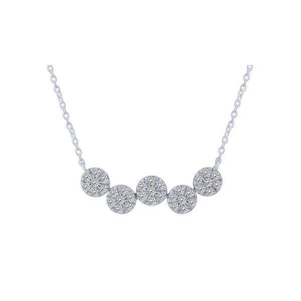 10K WHITE GOLD 0.25 CTW Diamond Bar Pendant
