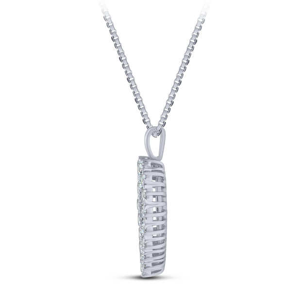 14KWG 2.00 CTW LAB-GROWN DIAMOND HEART PENDANT