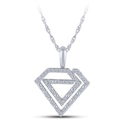 <p>14K White Gold 0.16 ctw Fashion Pendant  </P>