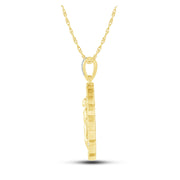 14K Yellow Gold 0.25 ctw Religious Pendant