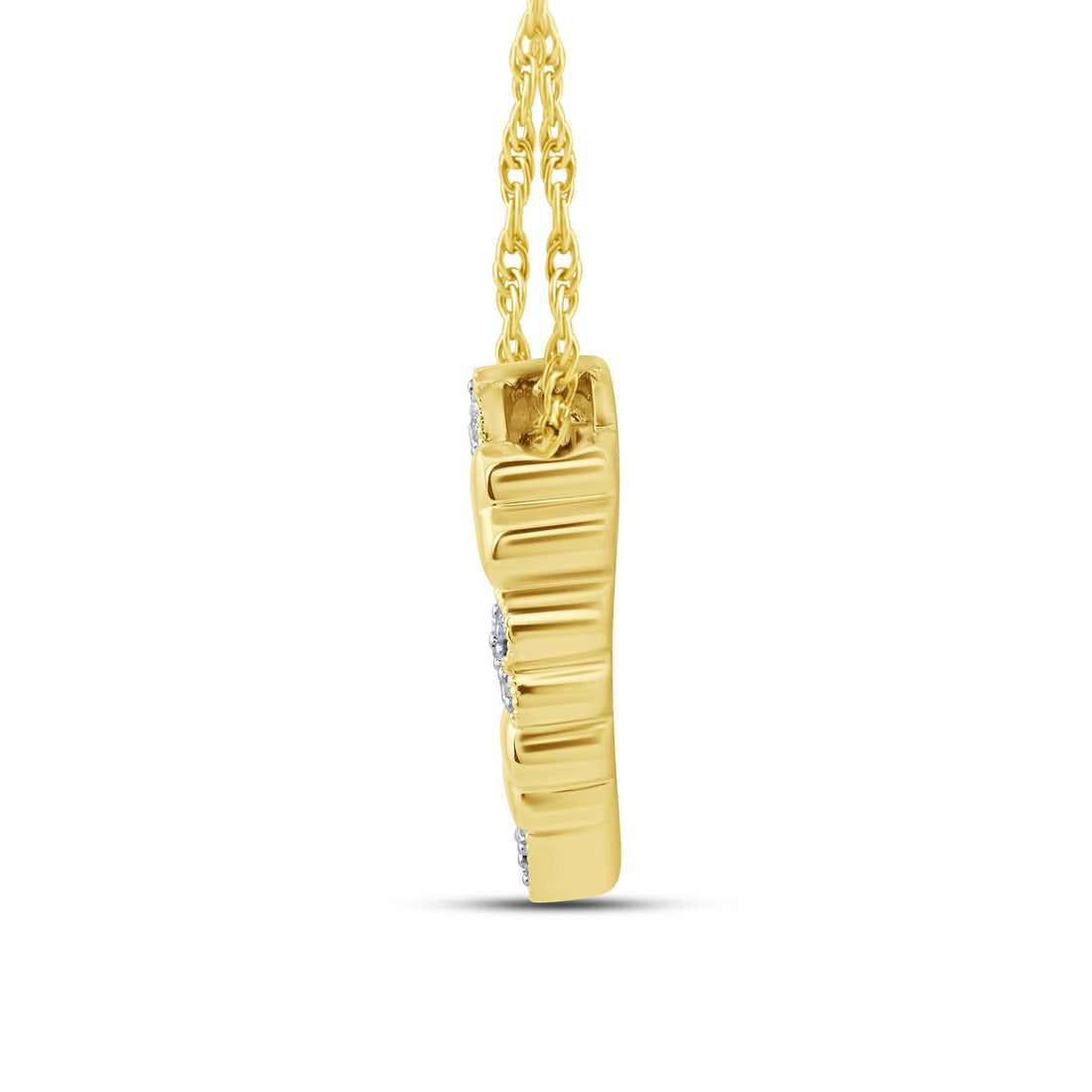 14K Yellow Gold 0.06 ctw Diamond Heart Pendant
