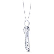 10K WHITE GOLD 0.33 CTW DIAMOND HALO PENDANT