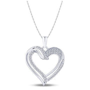 10K WHITE GOLD 0.33 CTW DIAMOND HALO PENDANT