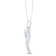 10K WHITE GOLD 0.50 CTW DIAMOND HEART PENDANT