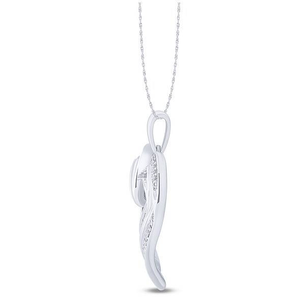10K WHITE GOLD 0.50 CTW DIAMOND HEART PENDANT