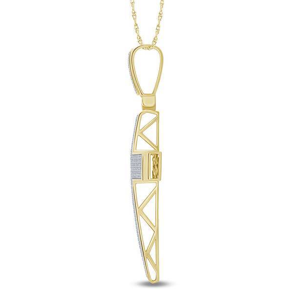 10K Yellow Gold 1.15 ctw Diamond Cross Pendant