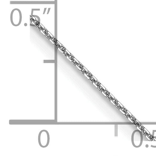 14k WG 0.8mm 10in D/C Round Open Link Cable Chain Anklet