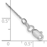 14k WG 0.8mm 10in D/C Round Open Link Cable Chain Anklet