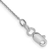 14k WG 0.8mm 10in D/C Round Open Link Cable Chain Anklet