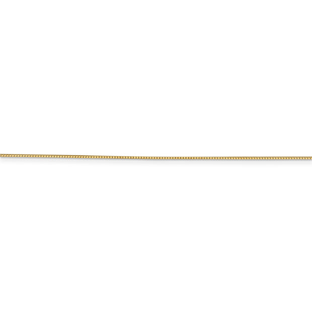 14k 0.7mm 20in Box with Spring Ring Clasp Chain