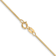 14k 0.7mm 20in Box with Spring Ring Clasp Chain