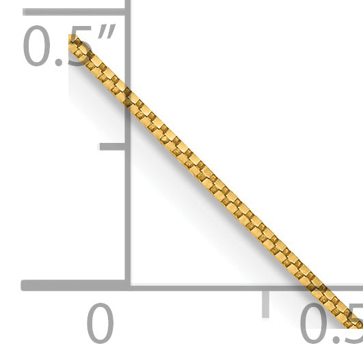 14k 0.7mm 20in Box with Spring Ring Clasp Chain