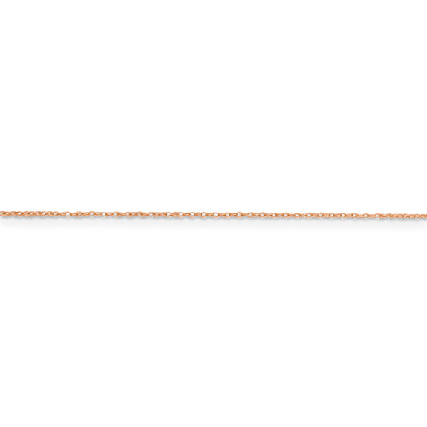 14k RG 0.5mm 20in Baby Rope Chain