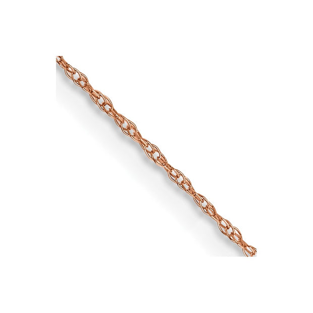 14k RG 0.5mm 20in Baby Rope Chain