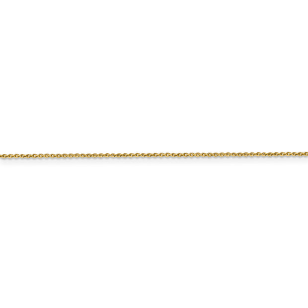 14k 0.9mm 16in D/C Round Open Link Cable Chain
