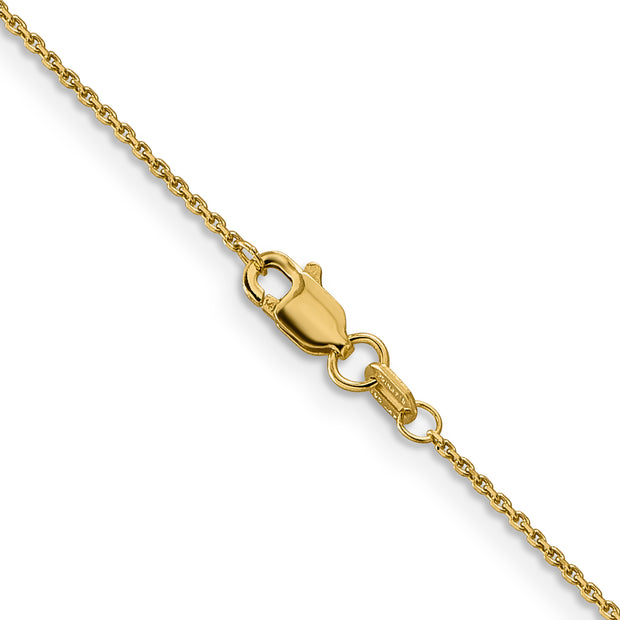 14k 0.9mm 16in D/C Round Open Link Cable Chain