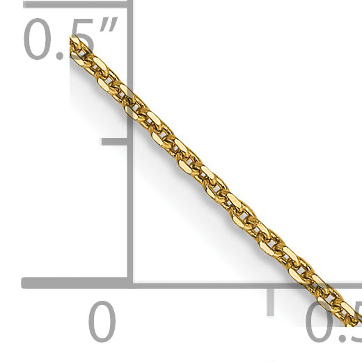 14k 0.9mm 16in D/C Round Open Link Cable Chain