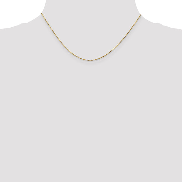 14k 0.9mm 16in D/C Round Open Link Cable Chain