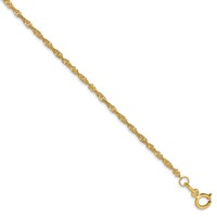 14k 1.4mm 10in Singapore Anklet