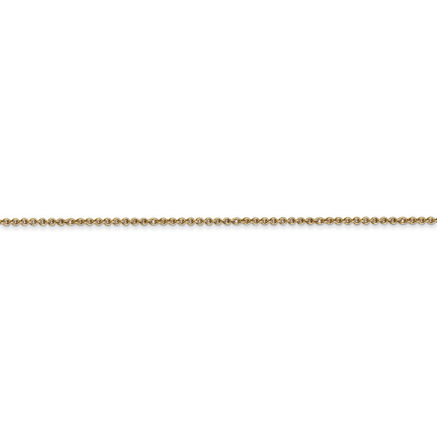 14k 1mm 18in Round Open Link Cable Chain