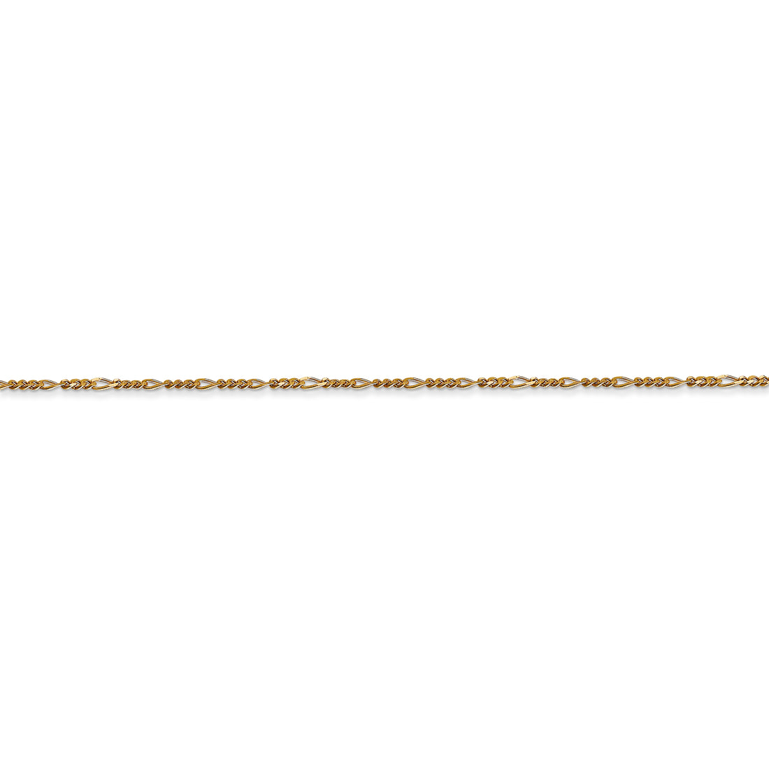 14K 1.25mm 18In Flat Figaro Chain