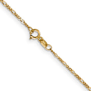 14k 1.25mm 18in Flat Figaro Chain