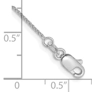 14k WG 0.85mm 10in Spiga Chain Anklet