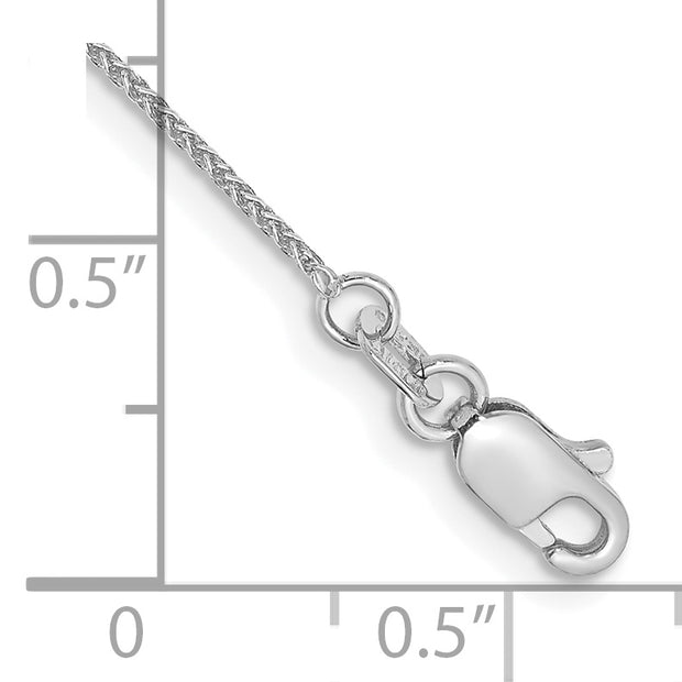 14k WG 0.85mm 10in Spiga Chain Anklet