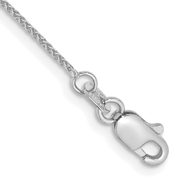 14k WG 0.85mm 10in Spiga Chain Anklet