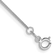 14k WG 0.9mm 9in Curb Chain Anklet
