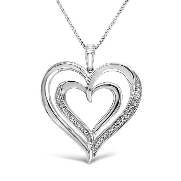 925 Silver 0.02 CTW heart Pendant