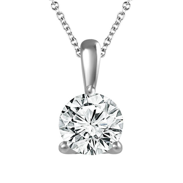 14K White Gold 0.25 Ctw Diamond Martini Pendant