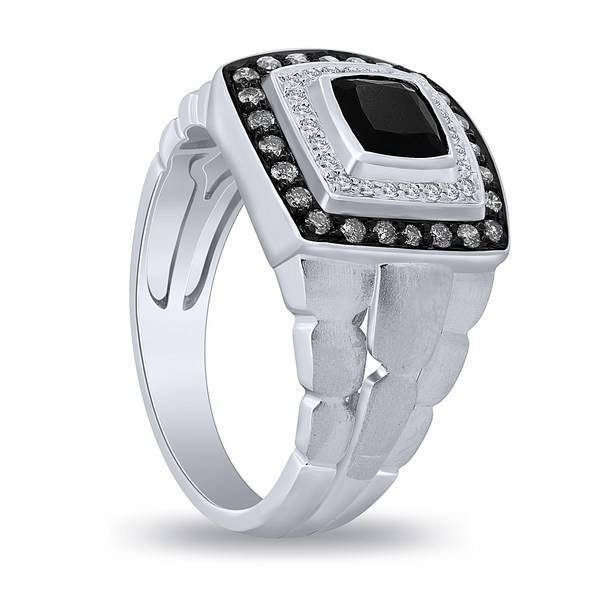 10k White Gold 0.40 ctw diamond Men's Semi Mount