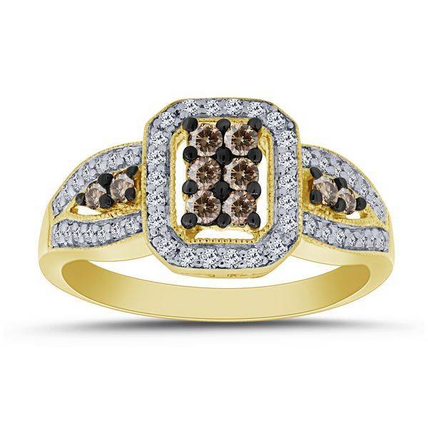 14K Yellow Gold 0.50 CTW Diamond Fashion Ring